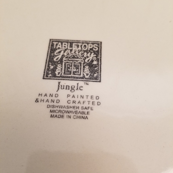 Tabletops Galery Jungle Hand Painted Plate - Picture 3 of 3